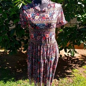 Young adults floral sheer dress